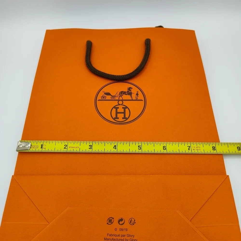 Hermès Orange Shopping Bag w/ Rope Handles | Authentic Luxury Packaging